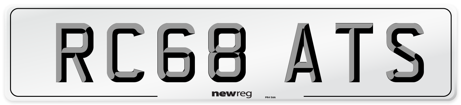 RC68 ATS Number Plate from New Reg
